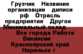 Грузчик › Название организации ­ диписи.рф › Отрасль предприятия ­ Другое › Минимальный оклад ­ 13 500 - Все города Работа » Вакансии   . Красноярский край,Норильск г.